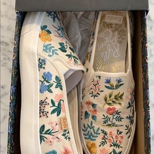 Rifle paper co for Keds embroidered sneakers NIB